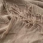 BATTILO HOME Khaki Throw Blanket, Beige Throw Blanket for Couch, End of Bed Throws Spring Decorative Large Throw Tan (Beige, 