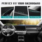 FIILINES Dash Cover for Hyundai Kona 2024-2026 Sunshade Non-Slip Mesh Dash Cover for Kona Accessories Dashboard Cover Mat UV 