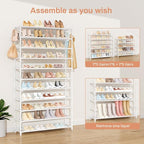 VILICK 11 Tiers Tall Wide Shoe Rack 55 Pairs Large Capacity Sturdy Durable Shoe Rack for Closet Metal Shoe Organizer Shelf wi