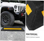 Guide Stopper Garage Car Stop Indicator Reflective Film Pre-drilled Compact for Driveway Use Tire Stops for Garage Floor