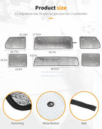Hoolcar Windshield Sunshade Side Window Sun Shade Sunscreen Heat Insulation Sun Visor Compatible with Jeep Gladiator JT 2018-2023, Interior Accessories, 6PCs