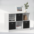 Furinno Cubic Closet Organizers and Storage, 6-Cube Closet Organizer with Bins, Open Shelf Storage, for Wardrobe, Bedroom, Li