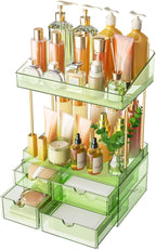 SNSLXH 4 Drawers Makeup Organizer - 4 Tier Makeup Storage, Cosmetics Organiser, Ideal for Cosmetic, 4 Dividers with Drawers f