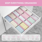 ANTOWIN Expandable Bamboo Drawer Dividers Organizers, Drawer Separators Splitter, 17-22 inches Long Adjustable Spring-loaded 