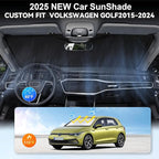 Sunshade for 2015-2023 2024 2025 Volkswagen Golf GTI e-Golf VW Golf R 4 Door Hatchback Accessories Front Window Shield Cover for Windshield Sun Visor