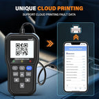 BluSon YM319 OBD2 Scanner Diagnostic Tool with Battery Tester, Check Engine Fault Code Reader with Live Data, Cloud Printing,