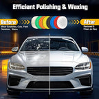 8 Pcs Buffing Pads, Polishing Pad 5.5 Inch 138mm for 5 Inch Backing Plate, High-Density & Reusable Buffing Sponge Pads and Woolen Pads Cutting Polishing Pad Kit for Car Buffer Polisher & Waxing
