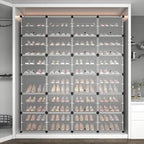 ROJASOP Shoe Storage Cabinet, 12-Tier Shoe Organizer 96 Pairs Extra Large Plastic Shoe Rack with Covers Portable Shoe Rack Or