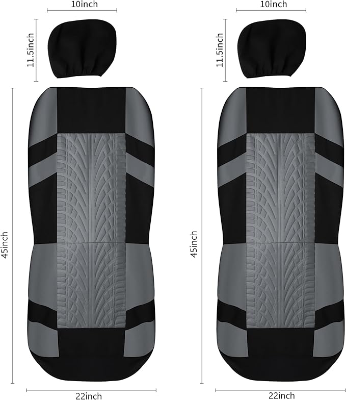 Pariitadin Car Seat Covers Front Pair, Washable and Breathable Seat Covers for Cars, Universal Fit Car Interior Covers for Mo
