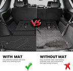 LASFIT Trunk Mat for Dodge Durango 2011-2026, Fit 2nd Row Bench Seating(7seats) & 2nd Row Bucket Seating 6seats, Not for 5 Seats, All Weather TPE Custom Fit Car Mat Cargo Liner, Black