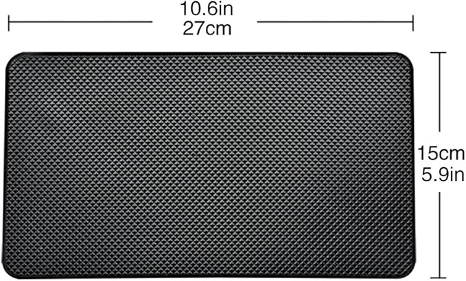 Tianmei 10.6in x 6.1in Extra Large Size Anti-Slip Rubber Pad, Car Dashboard Universal Non-Slip Mat use for Cell Phones, Sungl