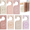 Patelai 7 Pcs Wooden Baby Closet Dividers for Clothes Organizer 1T to 7T Hanger Closet Dividers Nursery Organization for Home