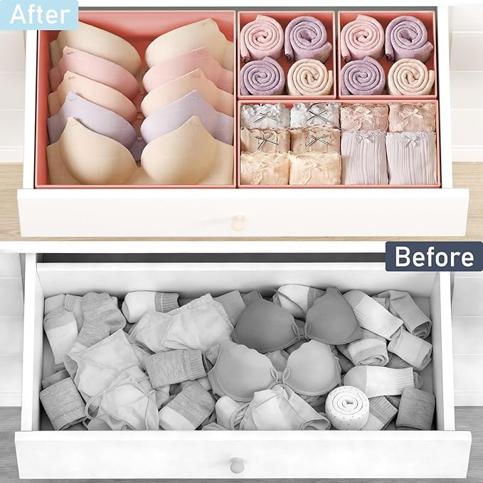 DIMJ Drawer Organizer Clothes Storage - 21 Pack Baby Dresser Organizer for Nursery Closet Organization, Fabric Drawer Organiz