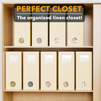 SpaceAid 9 Pack Bed Sheet Organizers and Storage, Foldable Sheet Organizer with Window for Linen Closet, Set Folder Keeper fo