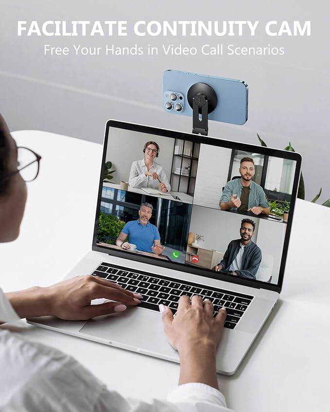 Magnetic Tesla Phone Holder, MagSafe Laptop Phone Mount for iPhone 17/16/15/14/13/12 Pro Max, Car Magnetic Phone Mount for Tesla Model 3/ ModelY/X/S (Black)