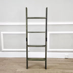 FixtureDisplays 4-Foot Rustic Farmhouse Blanket Ladder, Wall-Leaning Decorative Wood Ladder Rack