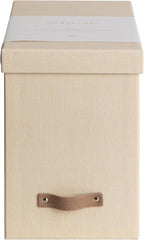 Bigso John File Box - File Storage Box and File Organizer for Important Paperwork - Durable Hanging File Box with Lid and Lea