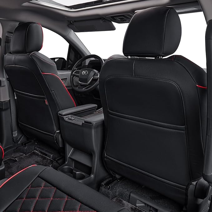 EKR Sienna Seat Covers for 2011-2020 Toyota Sienna L,LE,XLE,Limited,7 Seats,2nd Row Captain Seats W/NO Legrest,Waterproof Car