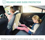 FH Group Faux Leather Auto Seat Back Kick Protectors, Heavy Duty Car Kick Mat for Kids –2-Pack Diamond Stitched Back Seat Pro
