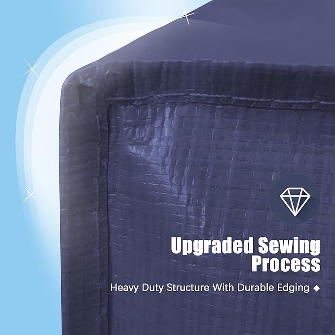 HOMESURE 12 Pack Large Strong Moving Bags with Zippers & Carrying Handles - Water-Resistant - Heavy Duty Storage Tote for Spa