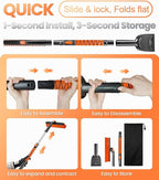Zanch 2025 Upgrade Extendable 3-in-1 Car Snow Brush and Ice Scraper [45" Extendable Handle] with 360° Rotating Brush Head for Car Windshield Clear Snow, Ice and Frost, for All Cars/Truck/SUV