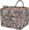 Boho Fabric Storage Basket, Large Capacity Laundry Basket, 12.2'' x 10.23'' x 10.23'' Collapsible Laundry Hamper with Easy Ca