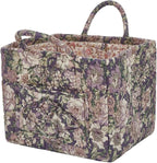 Boho Fabric Storage Basket, Large Capacity Laundry Basket, 12.2'' x 10.23'' x 10.23'' Collapsible Laundry Hamper with Easy Ca