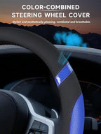 Cxtiy Universal 15.5-16 Inch Steering Wheel Cover – Non-Slip Microfiber Leather, Easy Install, Thickened Grip, All-Season Com