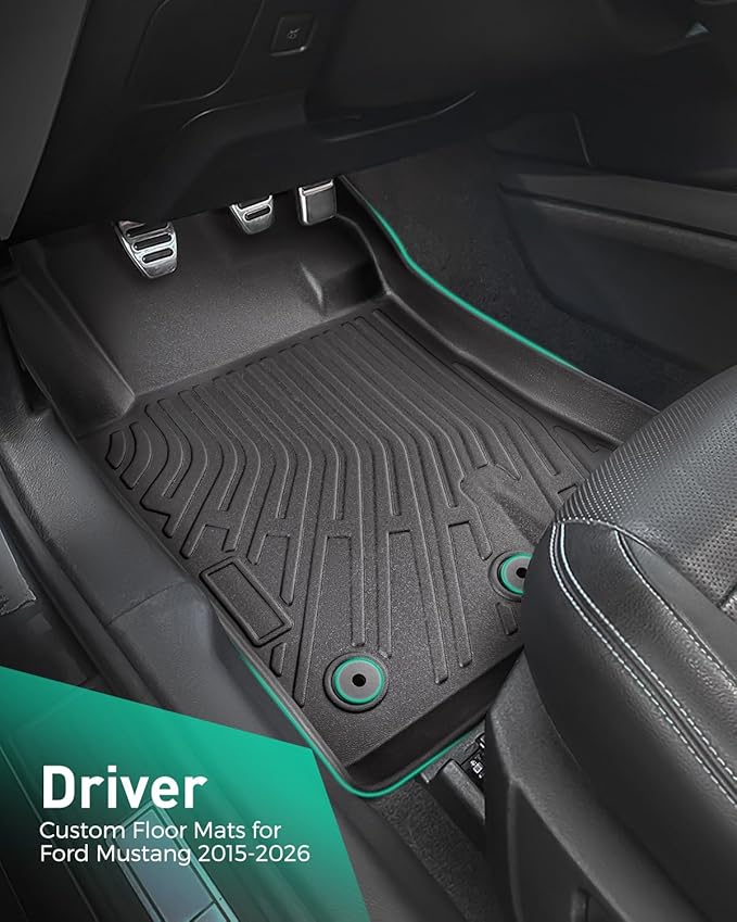 CARxion® for Ford Mustang Floor Mats & Cargo Liner (2015-2024 2025 2026, 5PCS Full Set, Not for Mach-E)