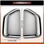 ACLONG Chrome Tow Mirror Cover Caps Left & Right Rearview Side Mirror Covers Compatible with Ford F250 F350 F450 Super Duty 2017-2024 Replaces HC3Z-17D743-AA-1 Pair