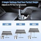 360° Rotating Car Table & Car Tray Desk for Round Cup Holder, Foldable Design & Easy Install, Car Accessories Compatible with Tesla