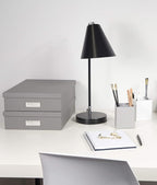 Bigso Oskar Fiberboard Label Frame Document Letter Box - File Organizer Box for Important Paperwork - Document Storage with a