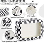 YOPCDJ 3PCS Clear Toiletry Bag,TSA Approved Travel Makeup Pouch with Zipper for Cosmetics and Toiletries，Diaper Bag Organizer
