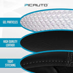 PIC AUTO Steering Wheel Cover, Glitter Gel Particles & Black Luxury Leather Car Steering Cover, Universal Fit 14.5"-15.5" Ant