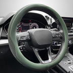 LKWLIKEI Car Steering Wheel Cover, Universal 15 inch, the Latest Microfiber Leather Breathable Technology Fabric, Non-Slip, C