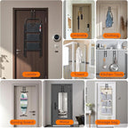 FYY Over The Door Hooks - 2 Pack Heavy Duty Dual-Hook Organizer Hanger with Non-Slip Rubber for Towels, Clothes, Hats & Bags 