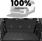 LASFIT Floor Mats&Cargo Backrest Mat for 7&8 Seats Ford Expedition Standard & Lincoln Navigator Standard 2025 2026,Costom Fit All Weather Protection TPE Easy Clean Floor Liners,4pcs.