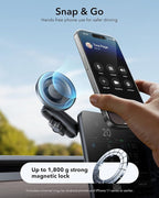ESR OmniLock for MagSafe Car Mount, Vacuum Magnetic Car Mount, 360° Adjustable Car Magnetic Phone Holder,Suction Cup Phone Holders for Your Car,for iPhone 17e/17/16/15/14/13/12/Samsung,All Smartphones