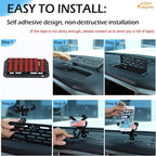 Aunginsy Center Console Dash Storage Organizer Tray with Mobile Phone Mount Compatible with Toyota Tundra/Sequoia 2022-2026, Car Dashboard Multi-Functional Phone Holder Storage Box Insert Accessories