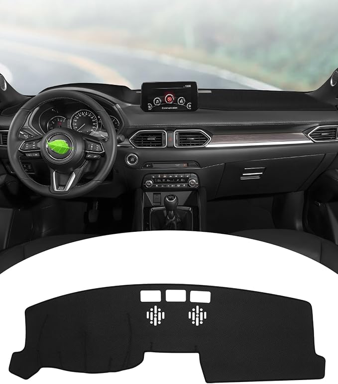 FIILINES Dash Cover for Mazda CX-5 CX5 2017-2025 (Without HUD), Dashboard Mat Cover Sunshade Nonslip Mesh Protector No Glare 