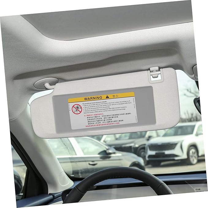 Car Visor Cover Sleeve for Rearview Mirror Sun Visor Mirror Cover Replacement Inside Vehicle Anti Glare Protection with Easy Installation Fits Most Car Models 7.28 X 2.87 X 0.27 Inches