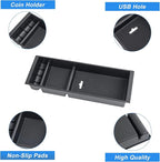 PIMCAR Center Console Organizer for Ford F150 2021 2022 2023, F150 Lightning 2022 2023 Armrest Storage Box Accessories ABS Plastic (Work Great with The Factory Tray)-One Tray