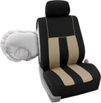 FH Group Car Seat Cover Front Set Striking Striped Car Seat Covers with Front Seat Covers and Rear Split Bench, Universal Fit