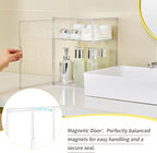 LXLXXL Acrylic Display Case with Removable Shelf Compatible with Labubu POP MART 2 Tier Figure Display Case for Collectibles 
