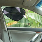 TFY Car Side Window Sun Shade - Static Cling Dark Transparent Film for Low-Angle Sunlight, UV Protection, Heat Reduction, Easy Install & Removable Sun Visor for Driver and Passenger, 2 Pieces