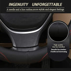 Car Steering Wheel Cover with Durable PU Leather, Universal 15 inch Fit for Car Truck SUV, Breathable Anti Slip Auto Steering Wheel Covers for Men and Women