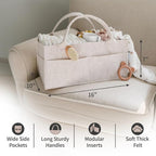 PUTSKA Baby Diaper Caddy Organizer - Nursery Storage Basket for Diaper Station, Baby Basket Shower List and Registry Gift Mus