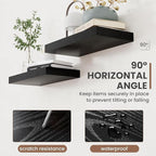 72 Inch Floating Shelves, 8 Inch Deep Floating Shelves for Wall, Hanging Shelf with Invisible Brackets, Deep Shelves for Bath