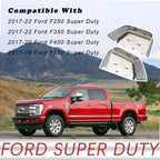 1 Pair Tow Mirror Chrome Cover Cap | For 2017-2024 Ford Super Duty F250 F350 F450 F550 Truck Accessories Replacement |
