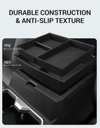 Ecarzo 3PCS Center Console Organizer for 2024 2025 2026 Toyota Tacoma Armrest Hidden Storage Box, Maximize Space & Reduce Clutter, Tacoma Interior Accessories